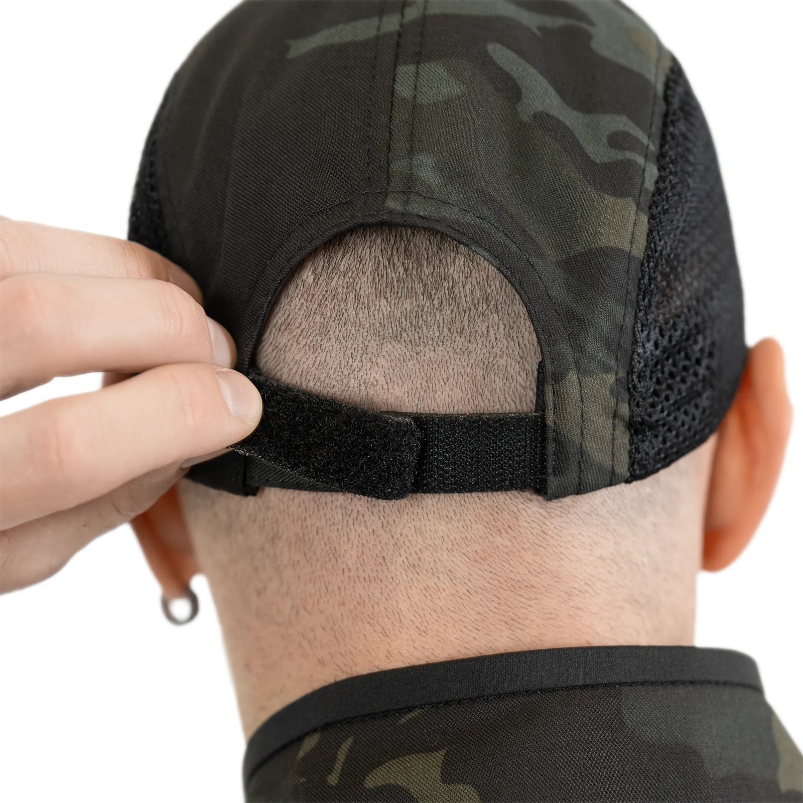 Baseball Cap 5Panel Mesh Tactic Twill Black Multicam