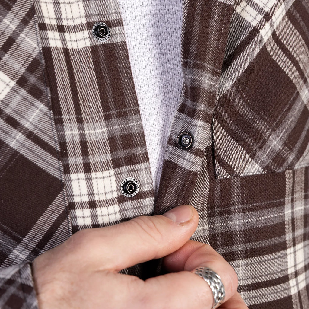 "Bureviy" Shirt Brown/White