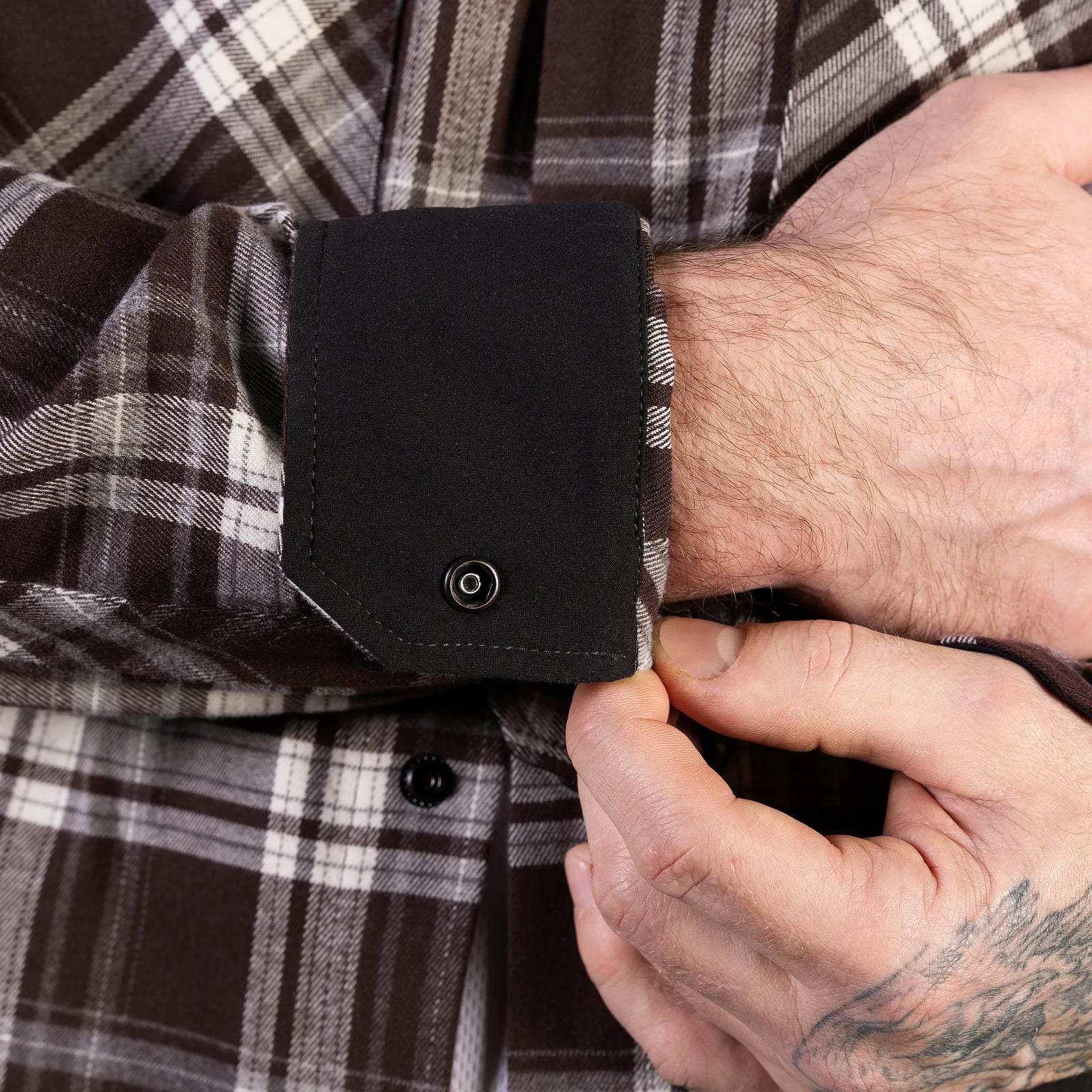 "Bureviy" Shirt Brown/White
