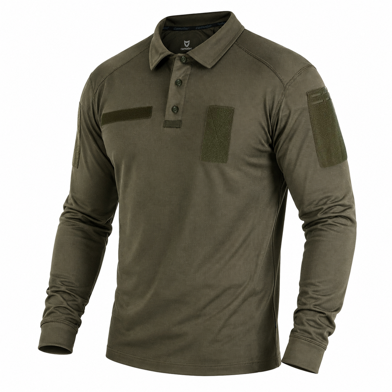 Army ID Long CoolPass Pique LT Polo Olive