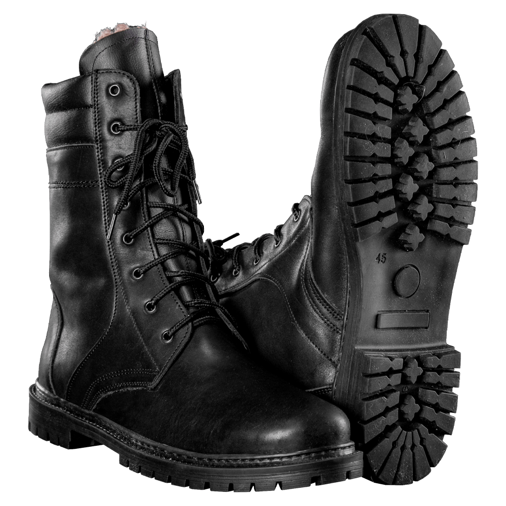 LP Natural Fur Black Boots
