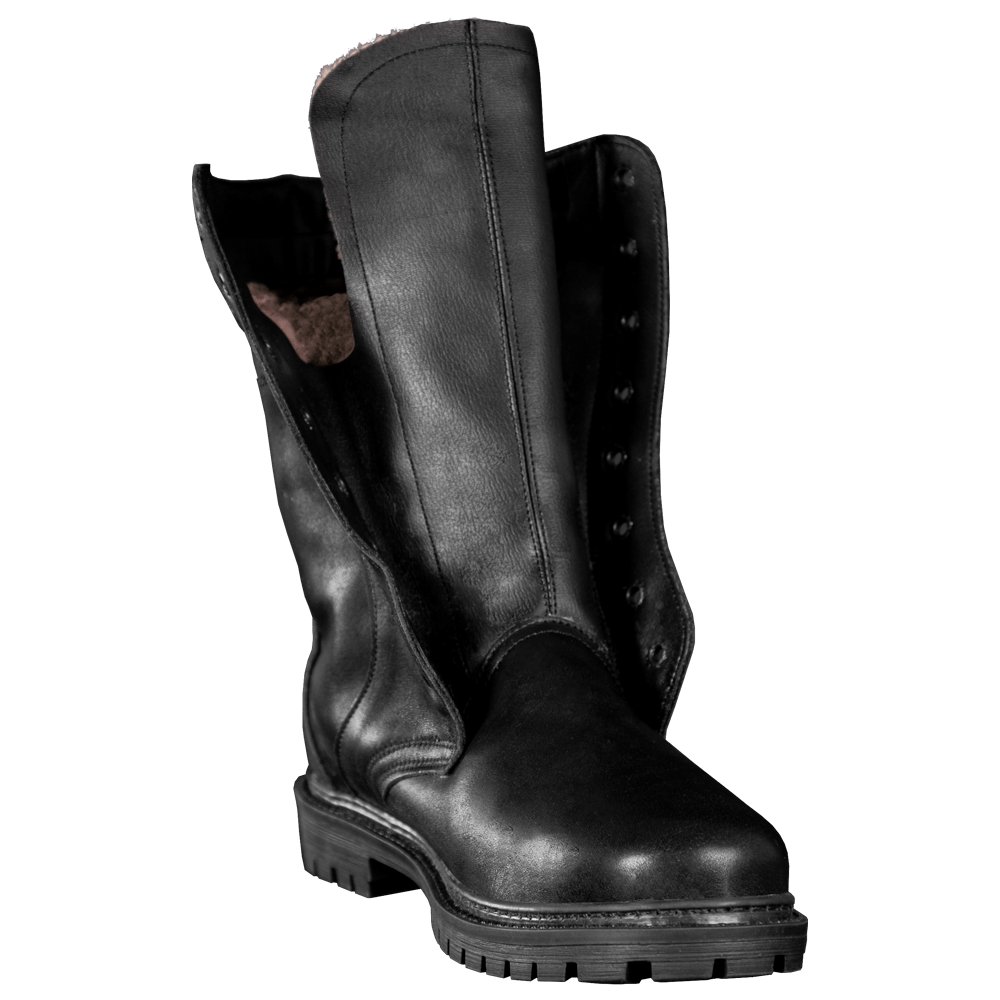 LP Natural Fur Black Boots
