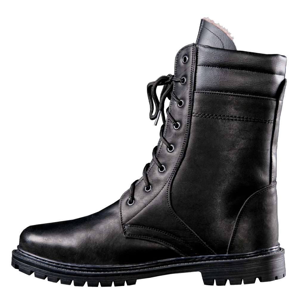 LP Natural Fur Black Boots