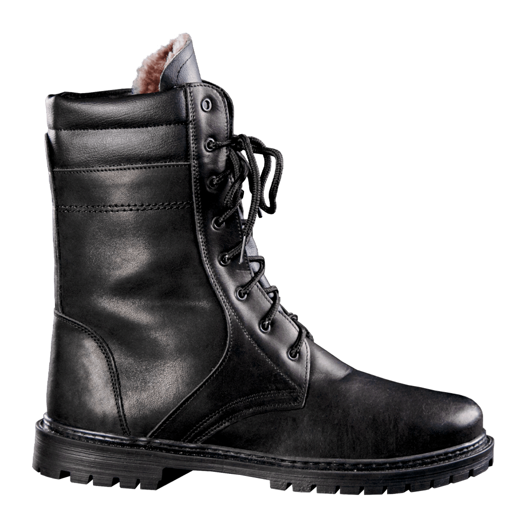 LP Natural Fur Black Boots