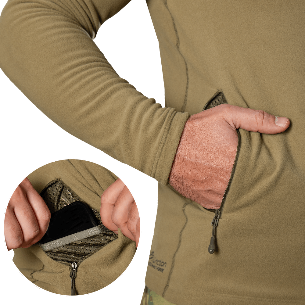 Fleece jacket Meadow Tan