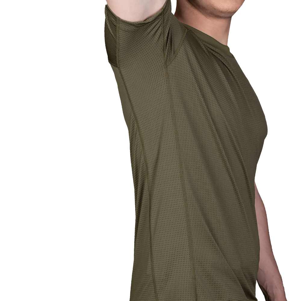 Chiton Patrol Grid Olive T-shirt