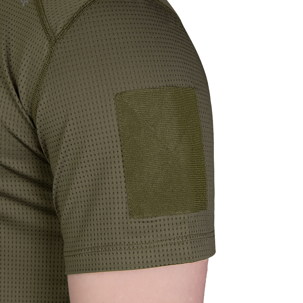 Chiton Patrol Grid Olive T-shirt