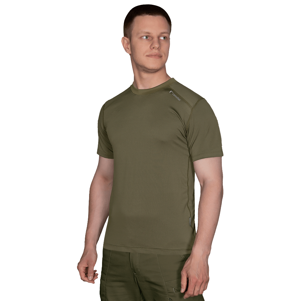 T-Shirt Chiton Grid Olive