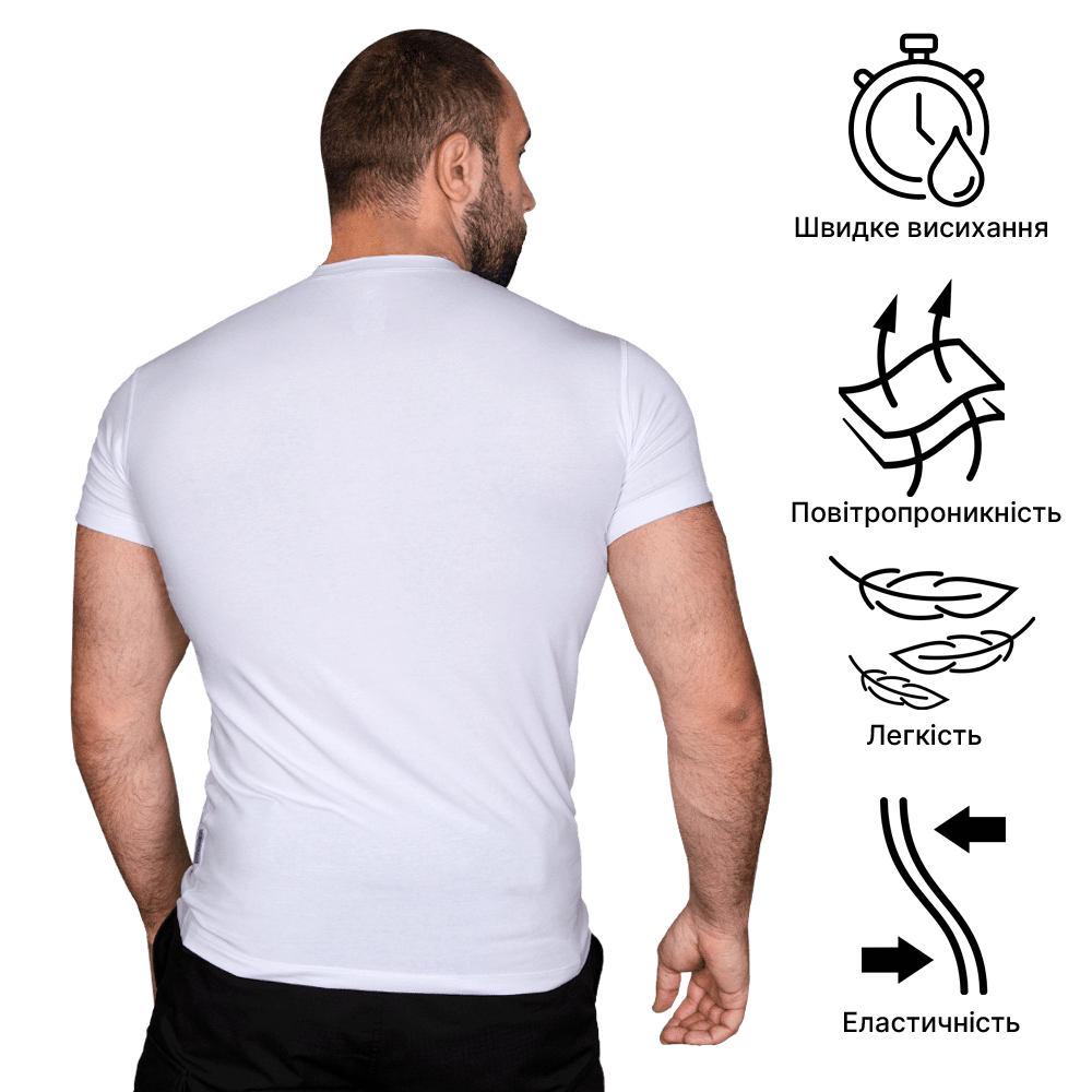 T-shirt Modal White (black trident)