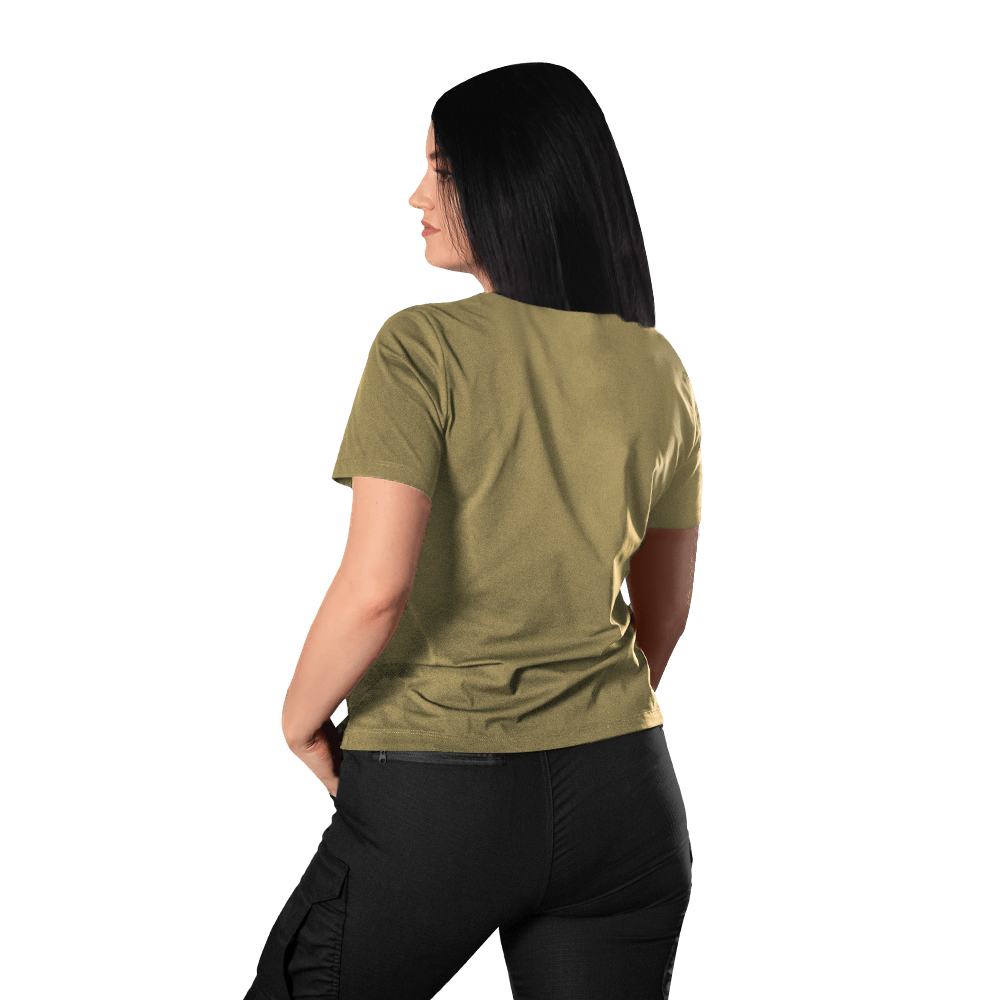 Pani Totem Logo V-neck Tan T-Shirt