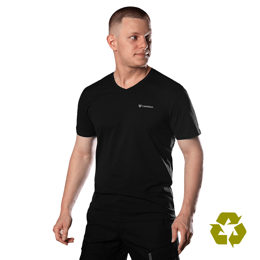 Totem V-neck T-shirt Black
