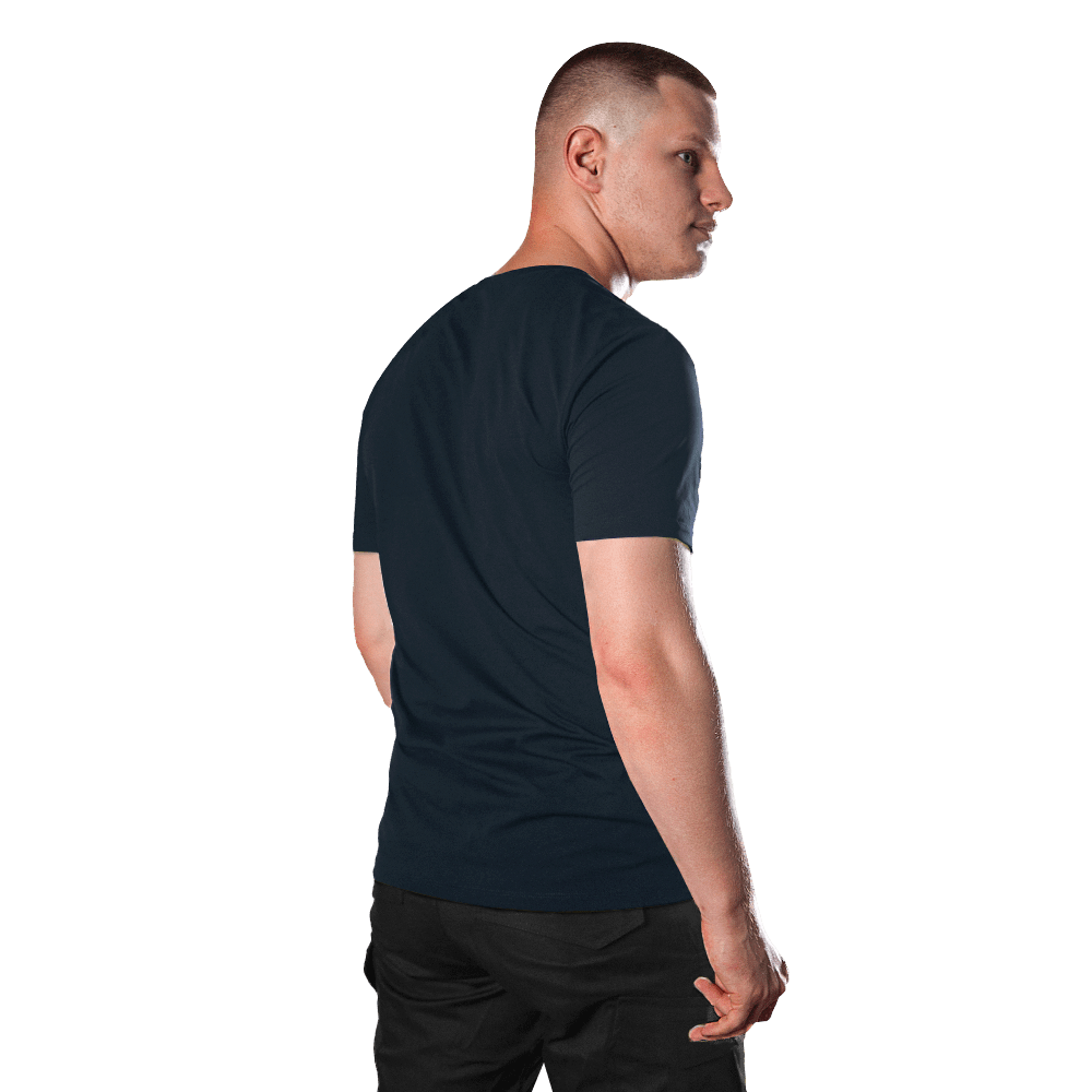 Totem V-neck T-shirt Navy Blue