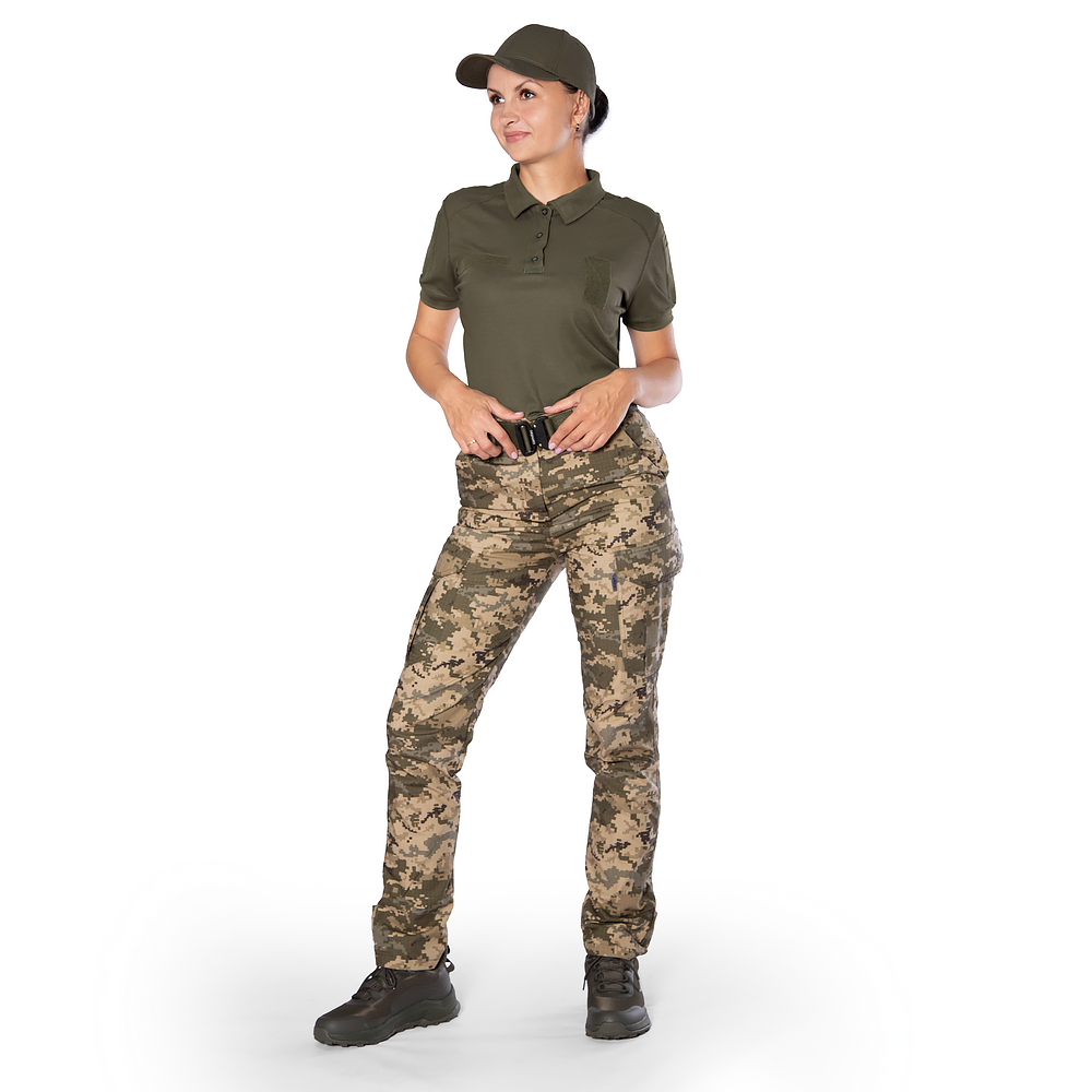 Women's polo Pani Army ID LT Olive