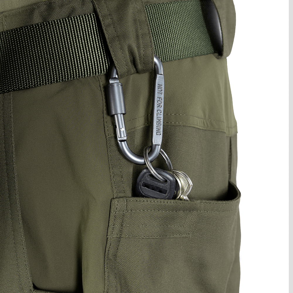 Metal Carabiner with Screw Lock Silver