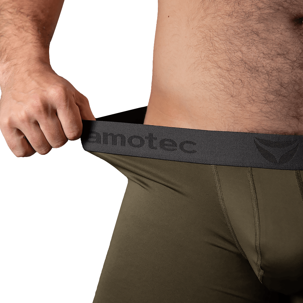 Men's boxer briefs set White/Olive/Pixel
