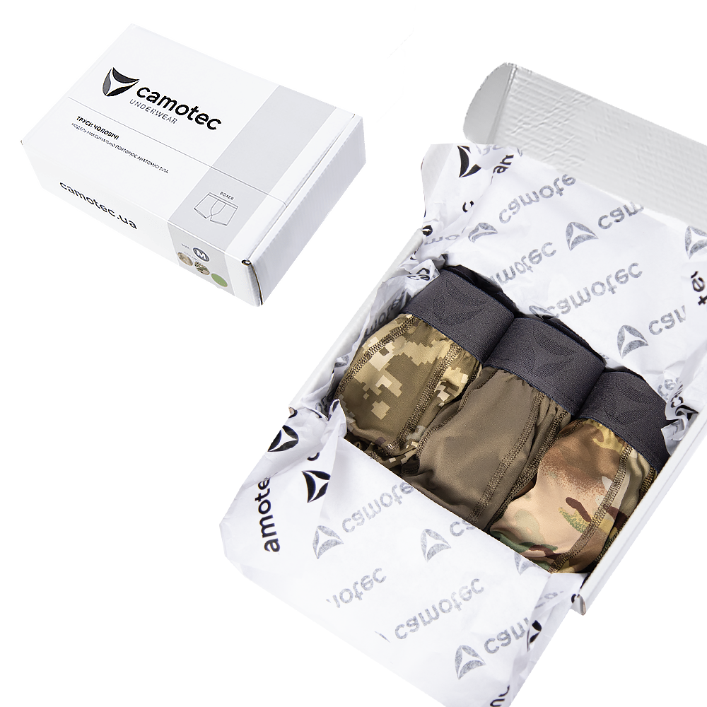 Men's boxer briefs set Olive/Pixel/MC
