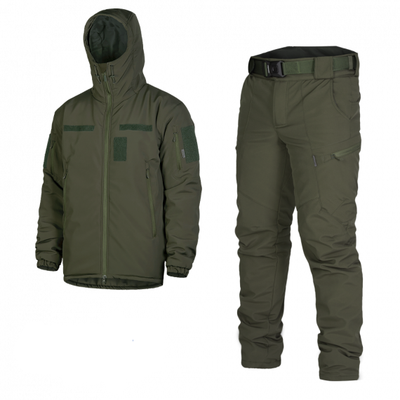Cyclone SoftShell Olive Suit