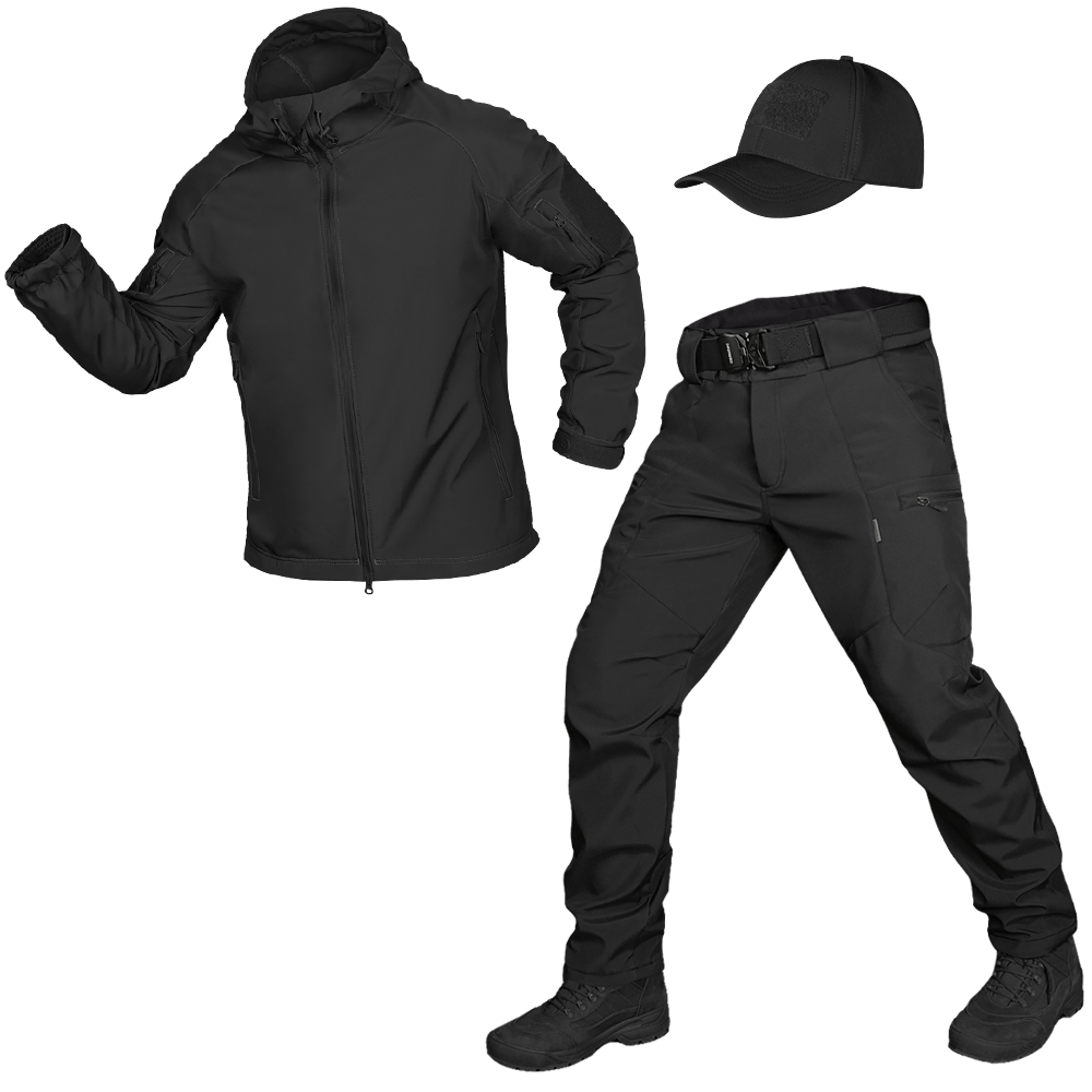 SoftShell 2.0 Suit Black + Baseball Cap