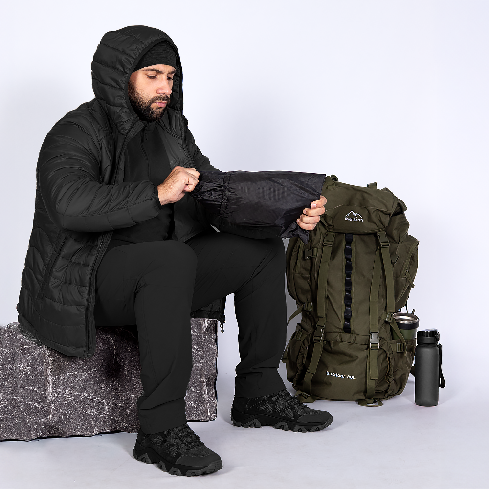 Light Down Jacket Storm Hood 3.0 Black