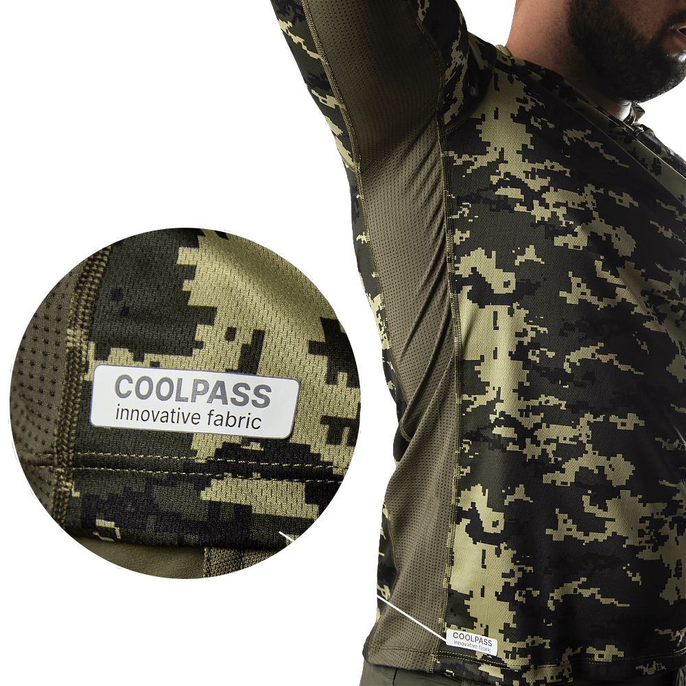 Chiton Air Hood Longsleeve Pixel Green