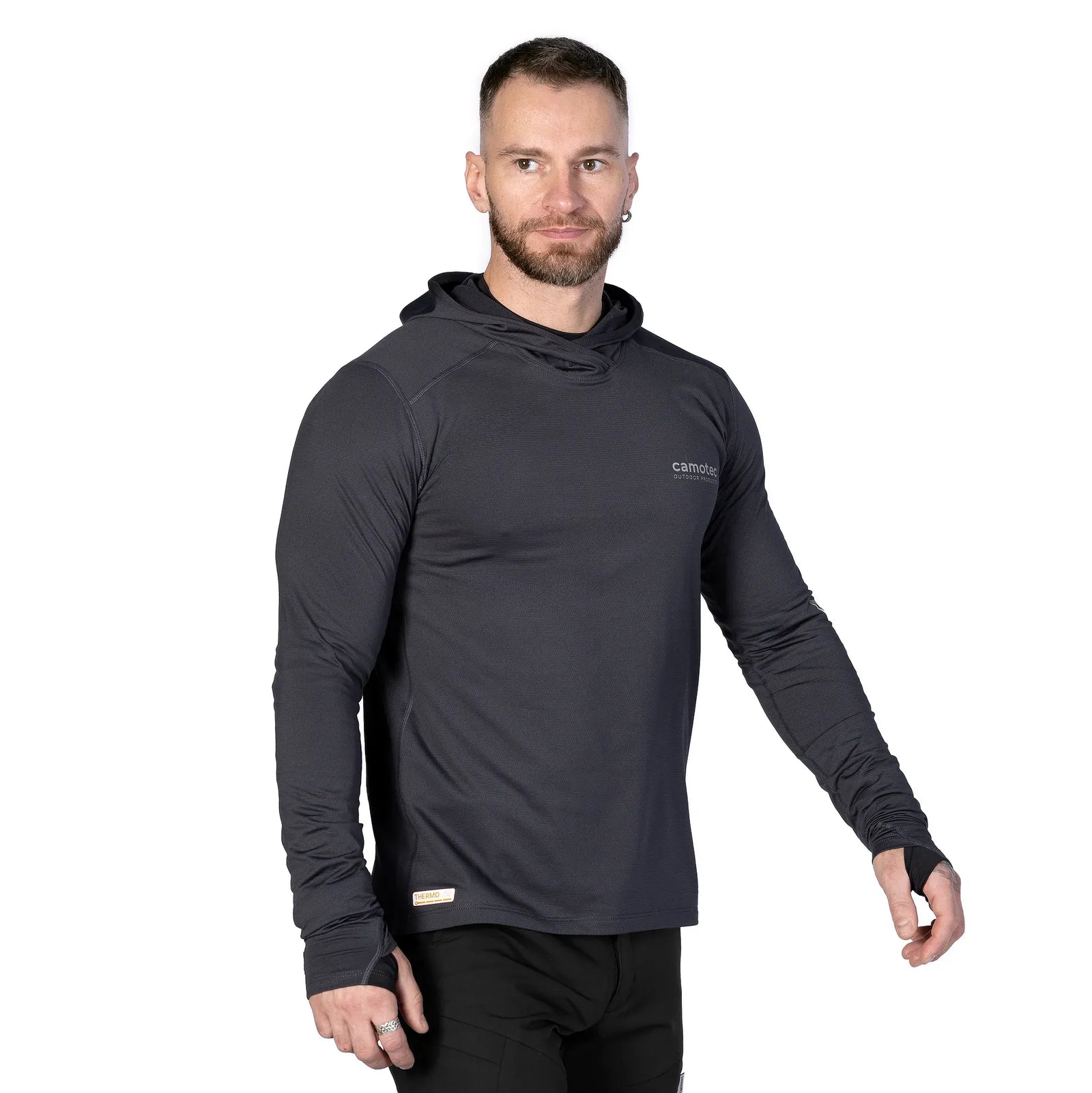 Longsleeve Chiton Hood 2.0 CoolPass ThermoGrid Grey