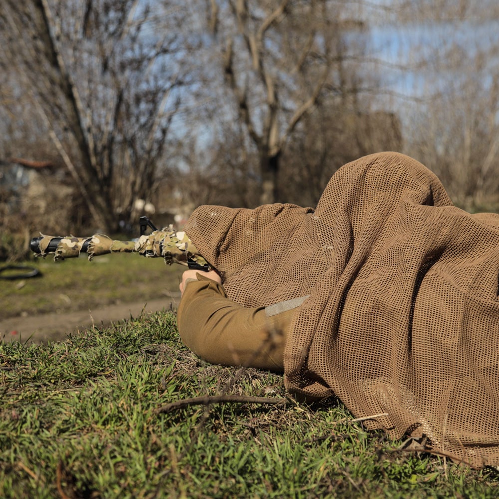 CM SFVS Camouflage Net Scarf Coyote