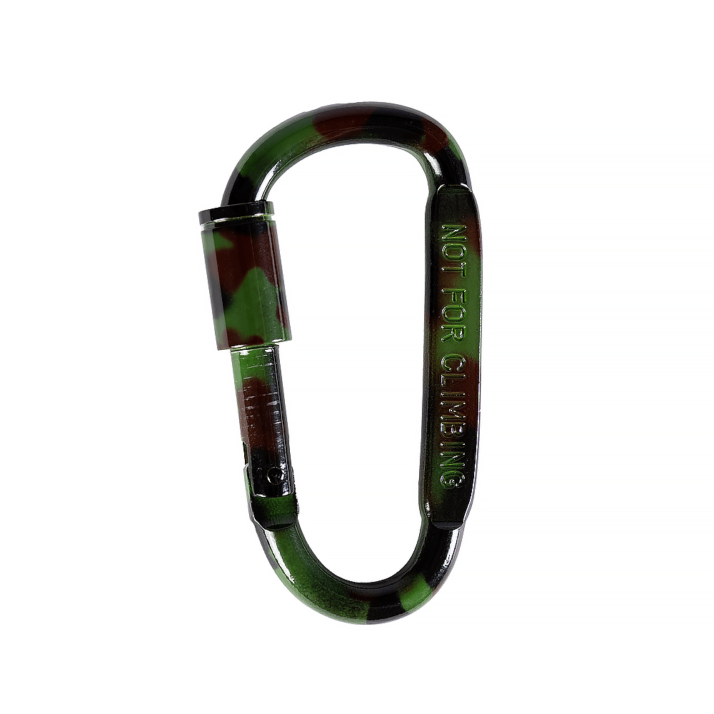Metal Carabiner with Screw Lock Multicam