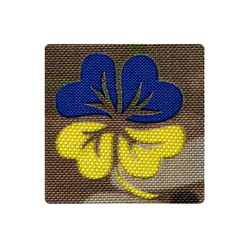 Patch/Velcro Camotec Clover yellow-blue (4.5*4.5) Multicam