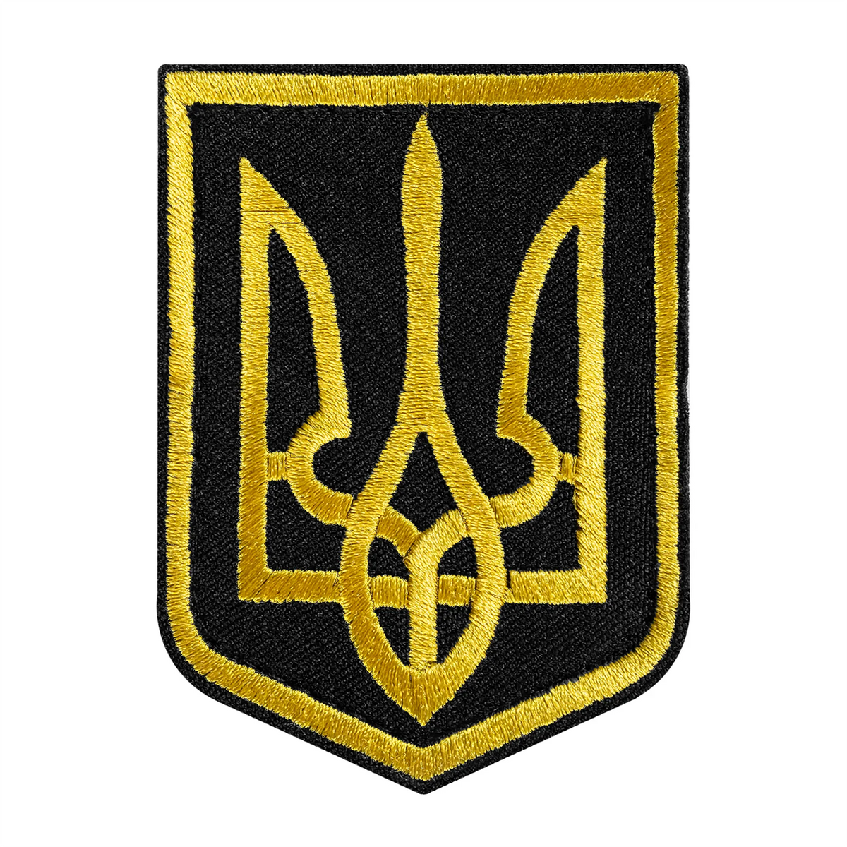 Patch Coat of Arms of Ukraine (6x8 cm) Black/Yellow