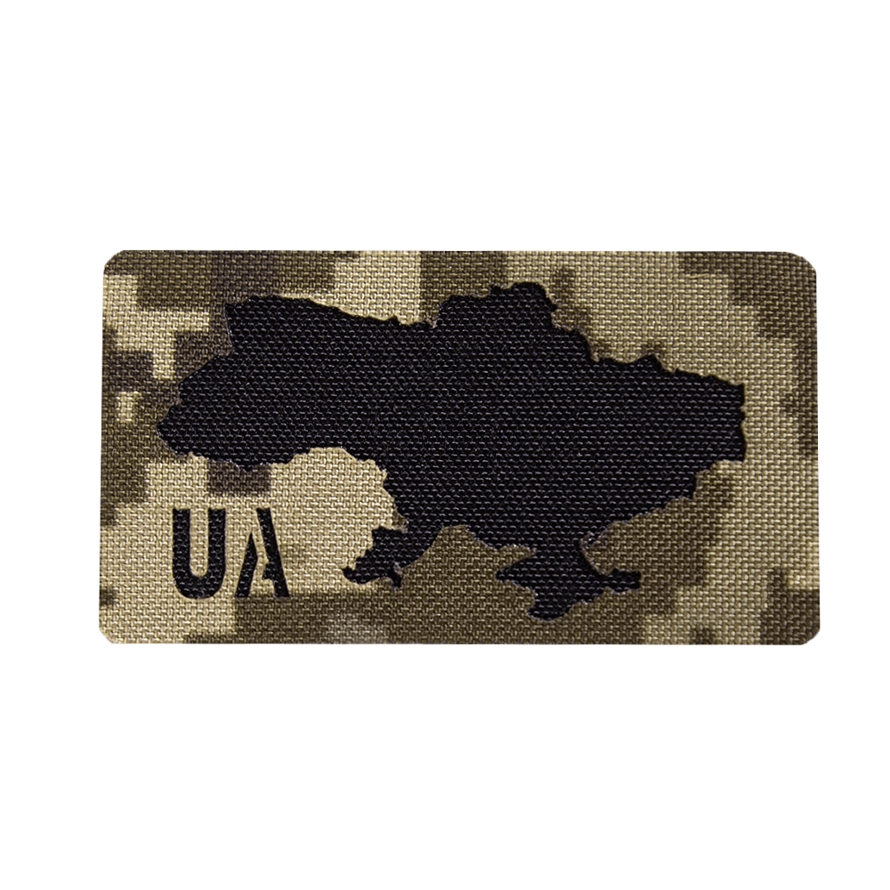 Патч/Липучка Camotec UA Піксель/Чорний