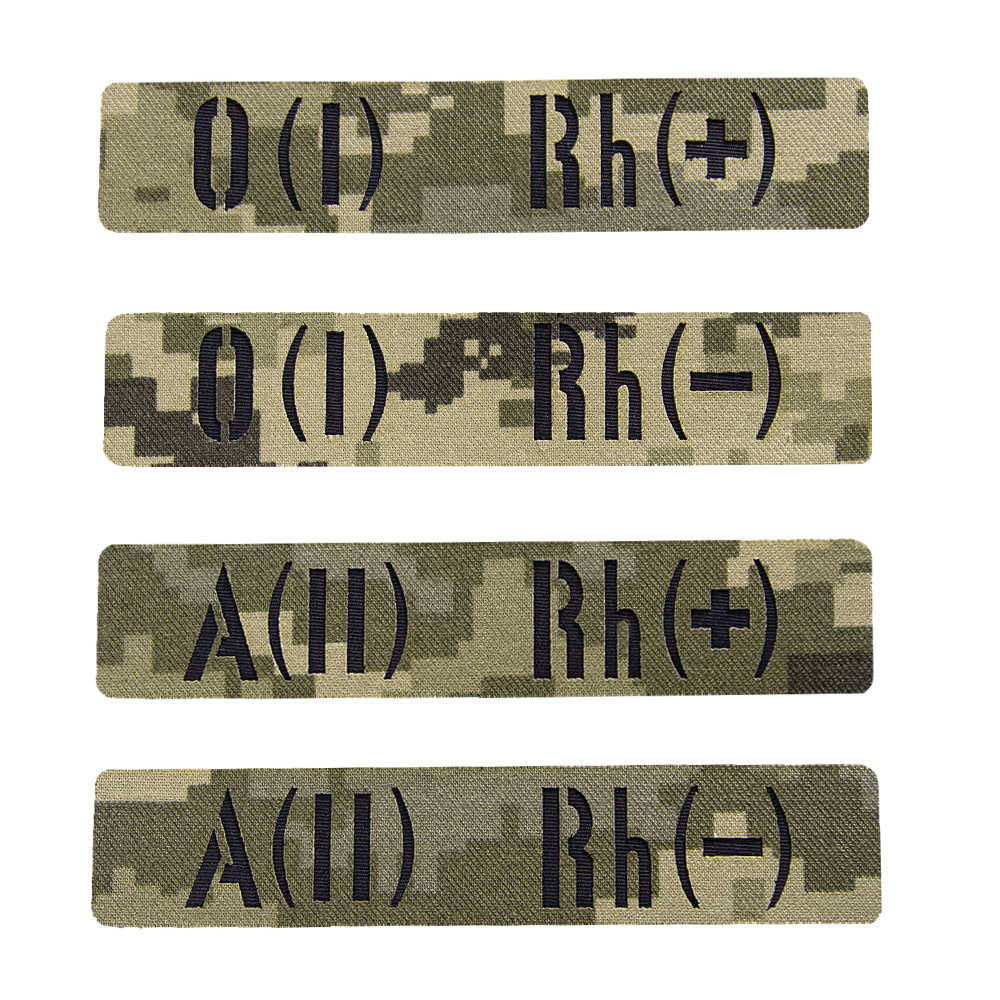 Patch/Hook-and-loop Blood Type Twill Pixel