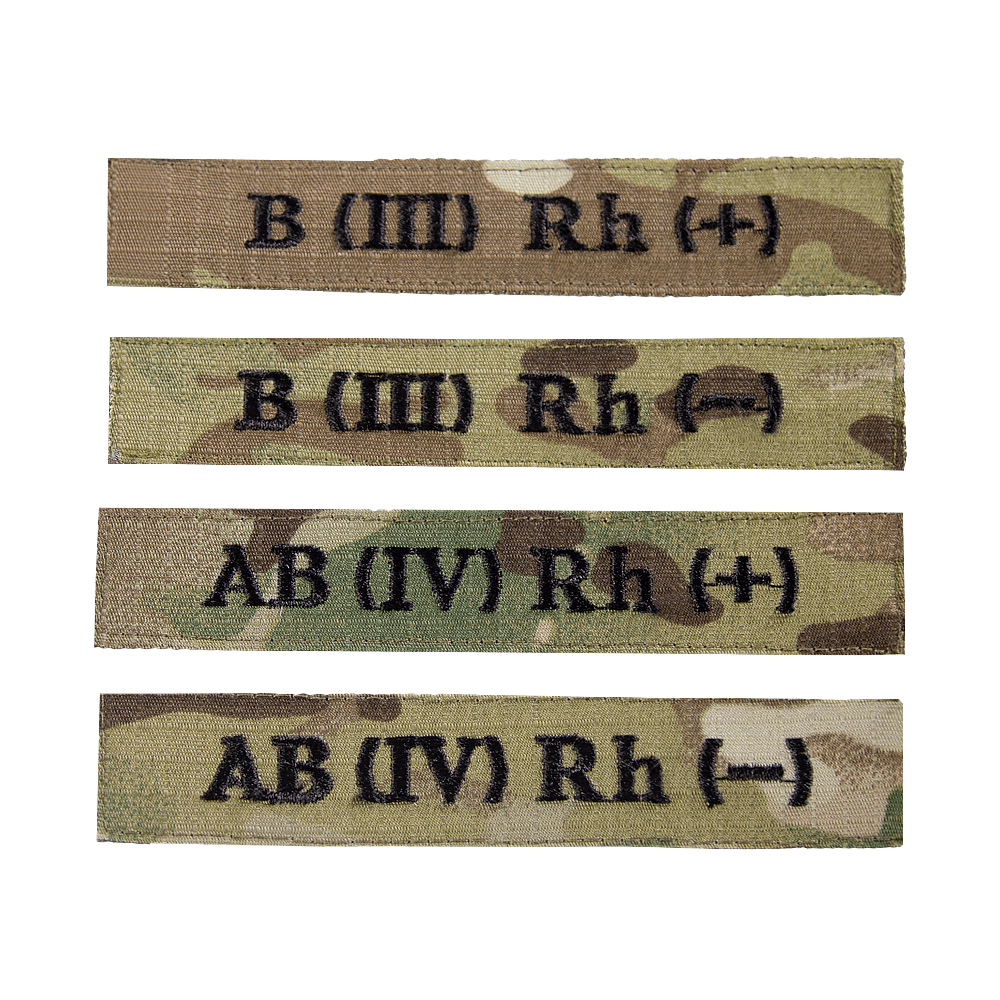 Blood Type Patch/Hook-and-Loop Multicam