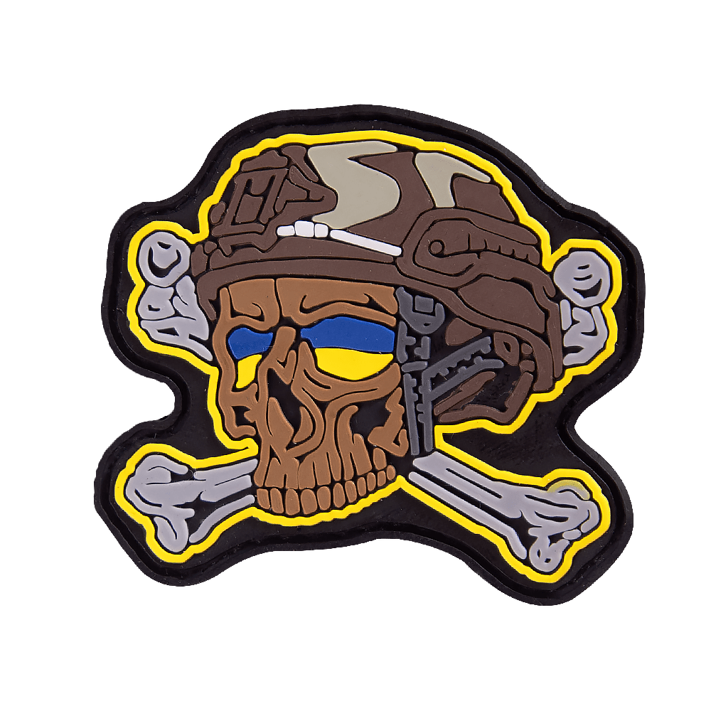 PVC Patch Skull in Helmet