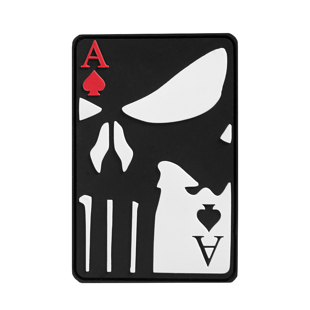 PVC Patch Ace of Spades Black