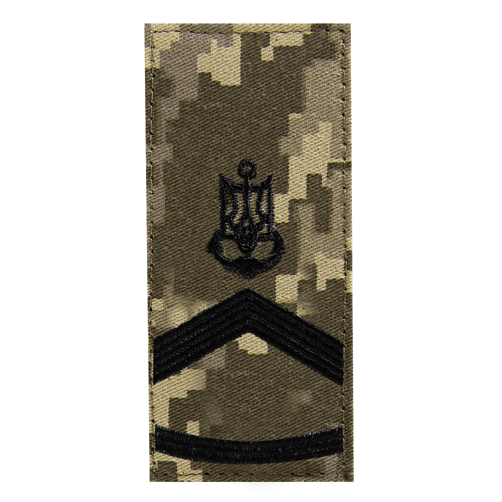 Shoulder Mark of the Ukrainian Navy Junior Warrant Officer Pixelated