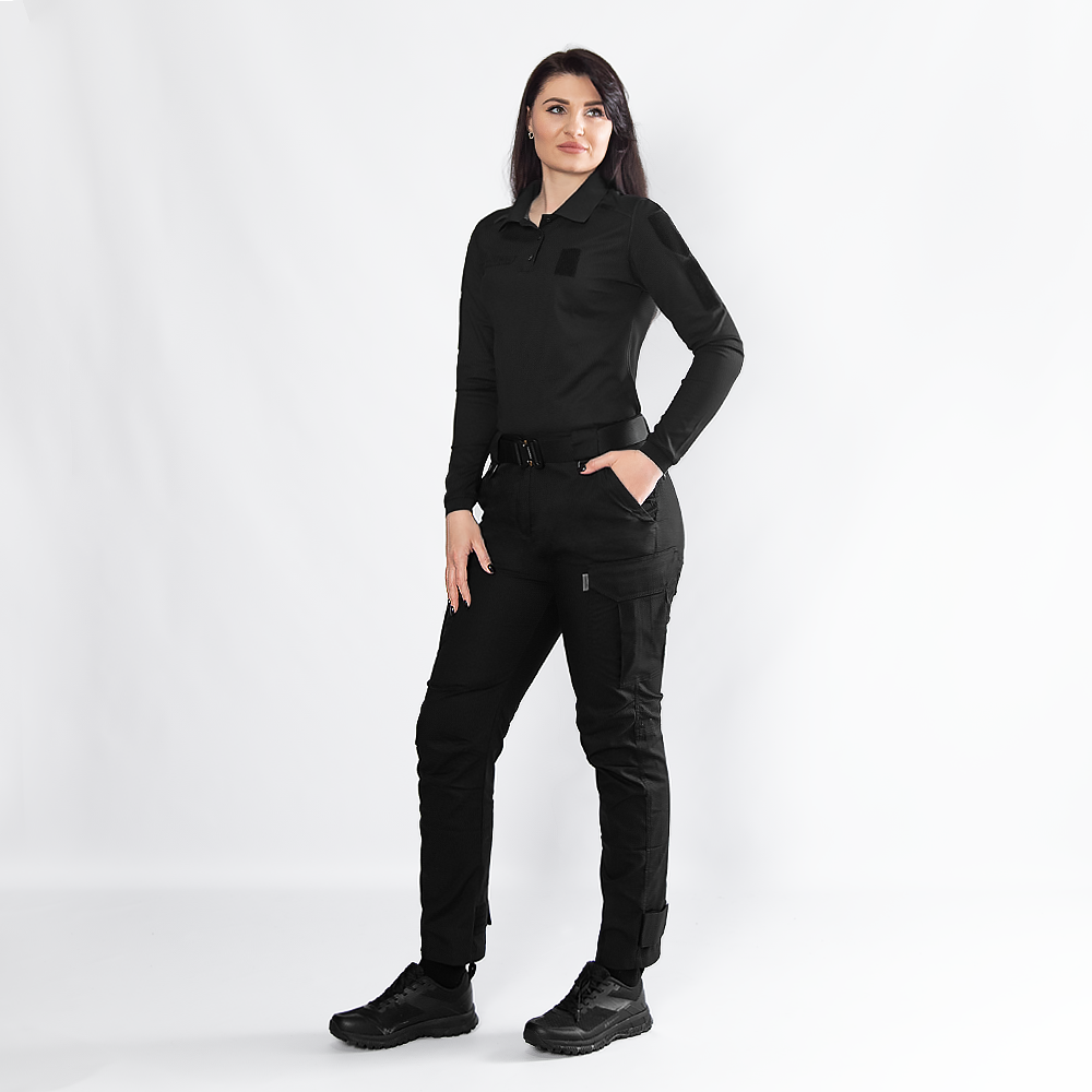 Pani Paladin Long CoolPass Pique LT Polo Black