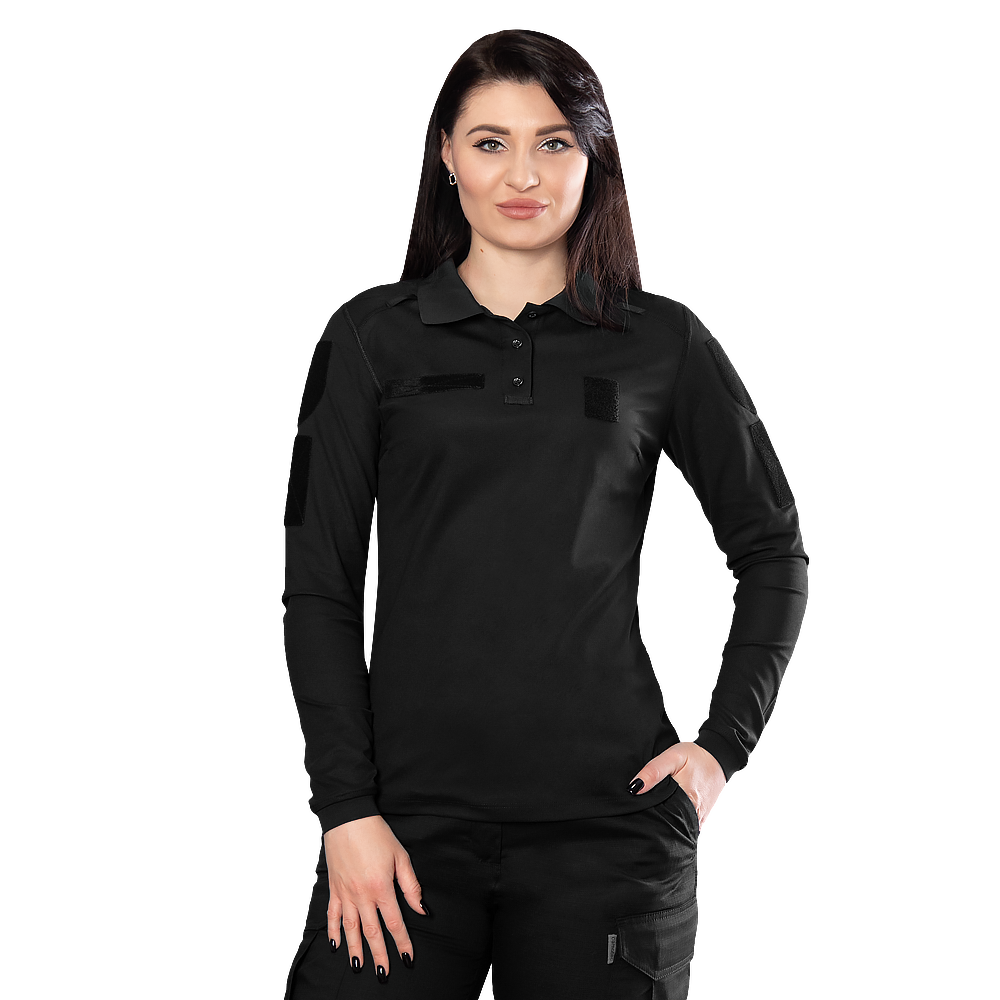 Pani Paladin Long CoolPass Pique LT Polo Black