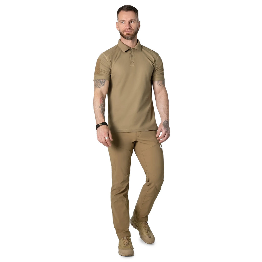 Patrol 2.0 (perf.) CoolPass Pique LT Polo Tan