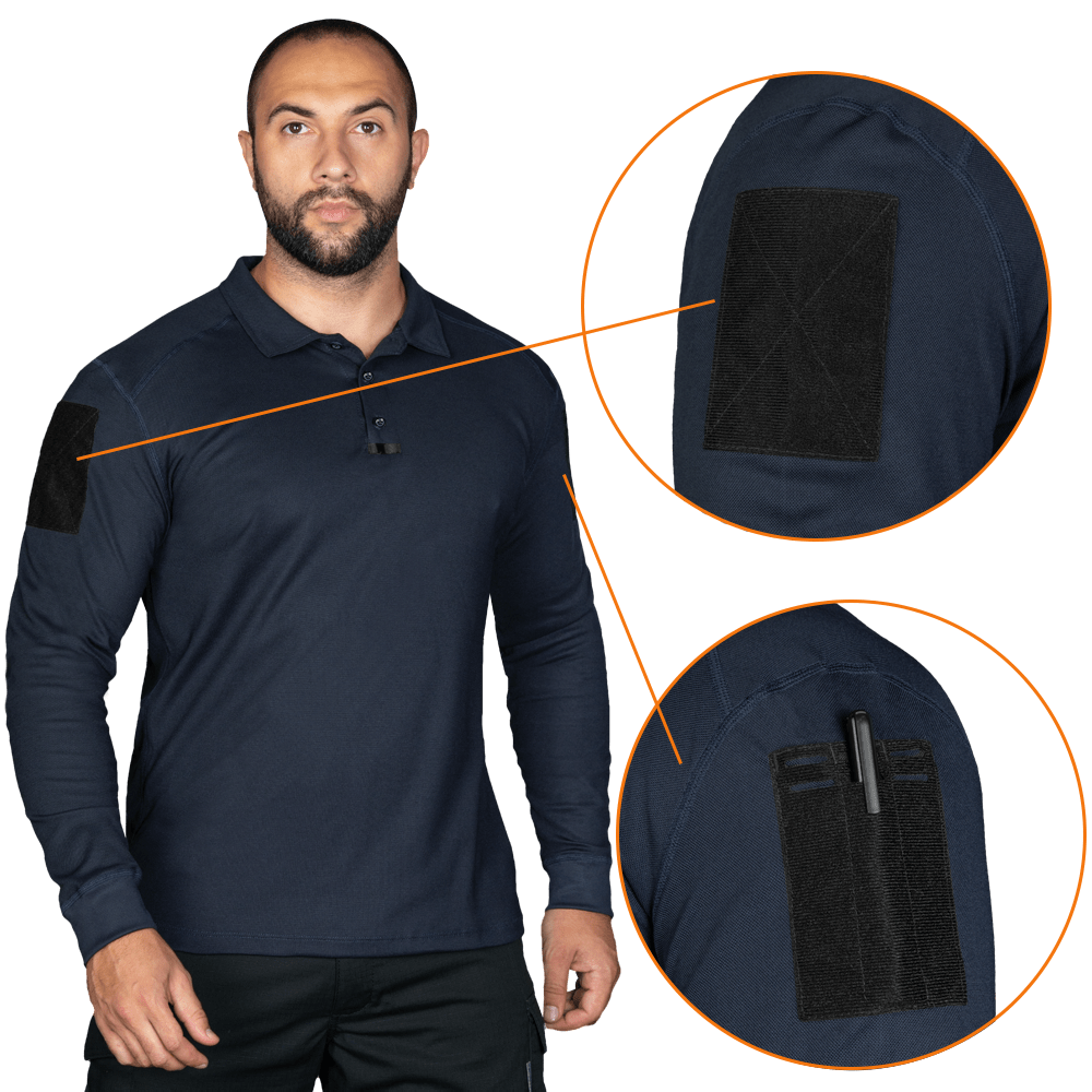 Patrol Long LT Polo Dark Blue