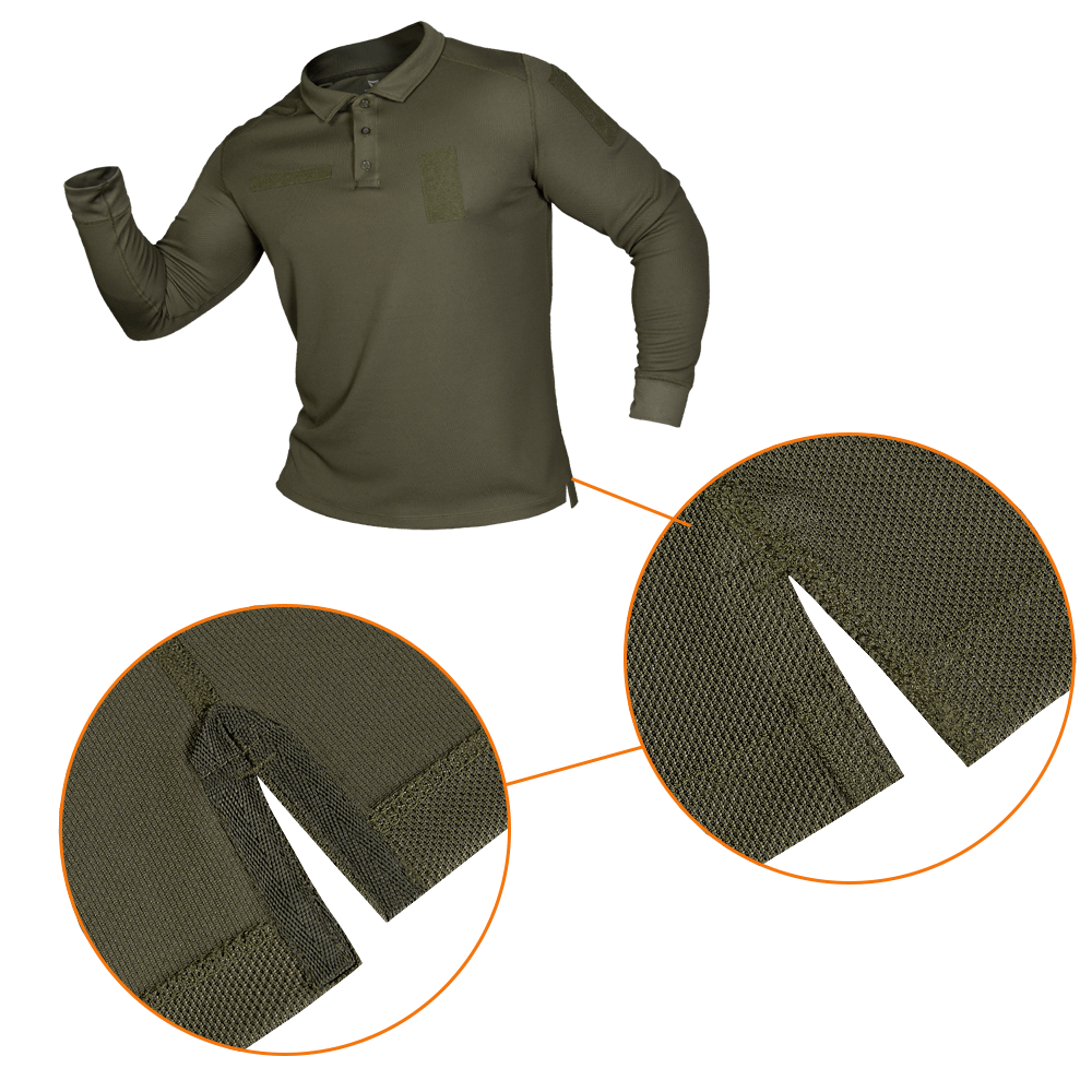 Army ID Long Polo Olive
