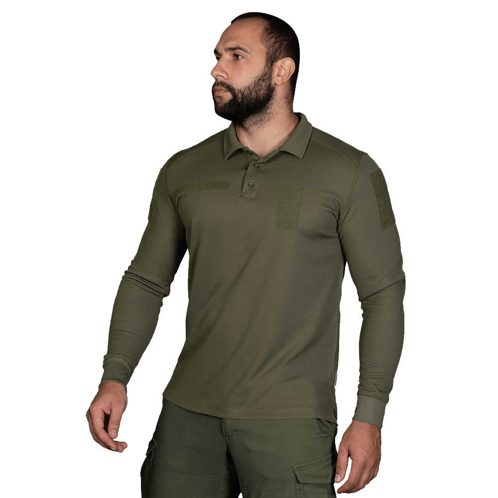 Army ID Long Polo Olive