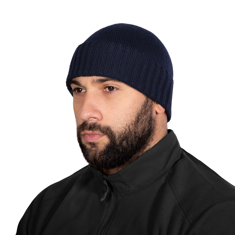Watch Cap Merino Dark Blue