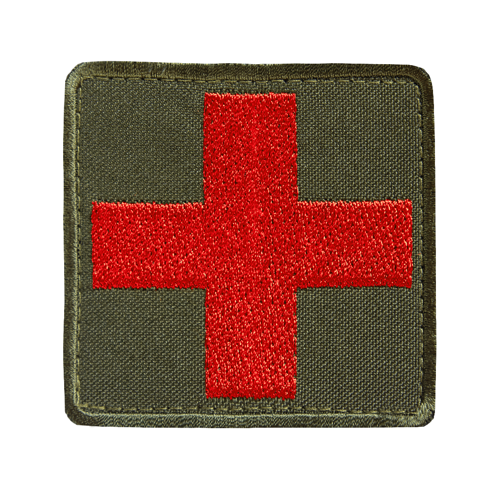 Red Cross Chevron Olive