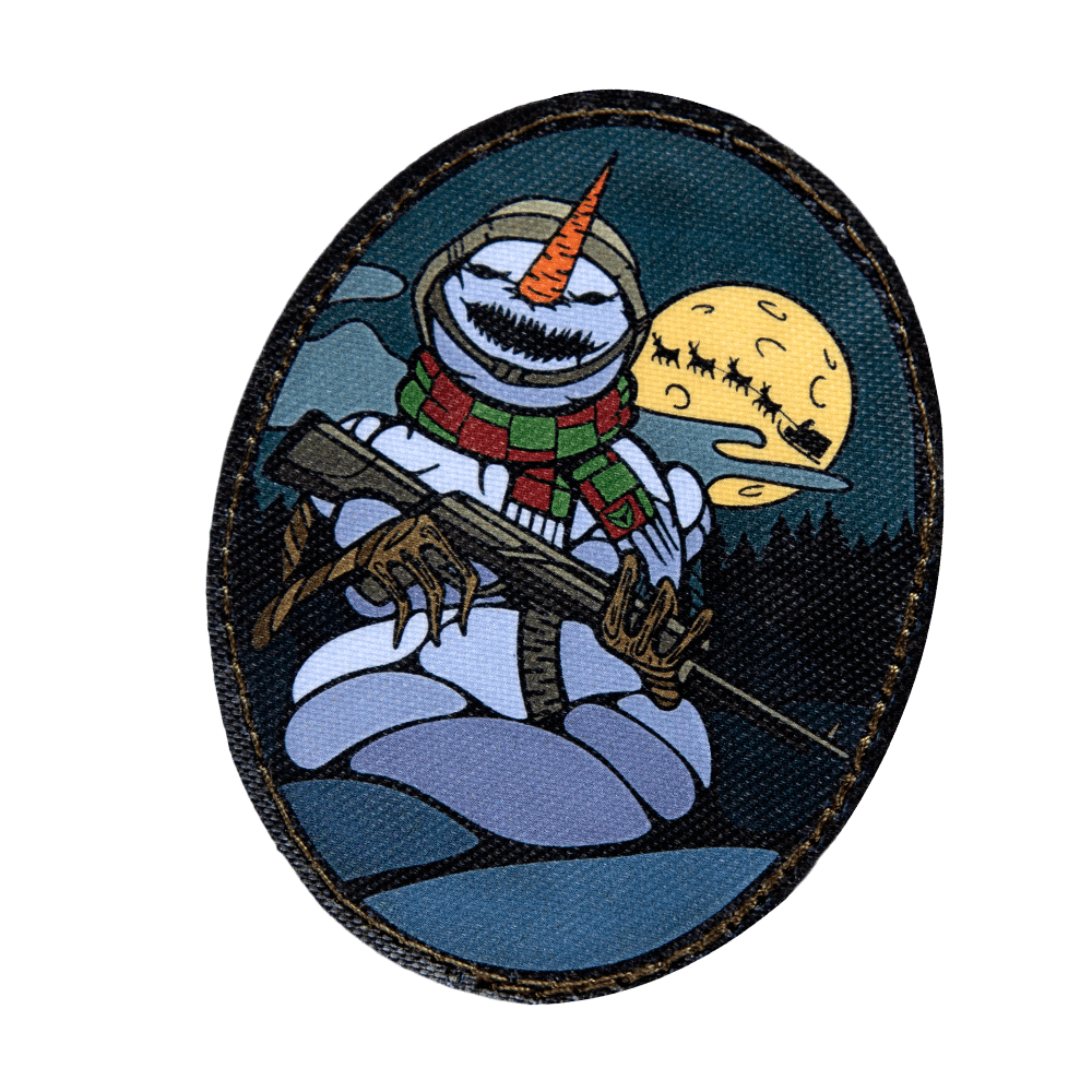 PVC morale patch/hook-and-loop patch "Snowman"