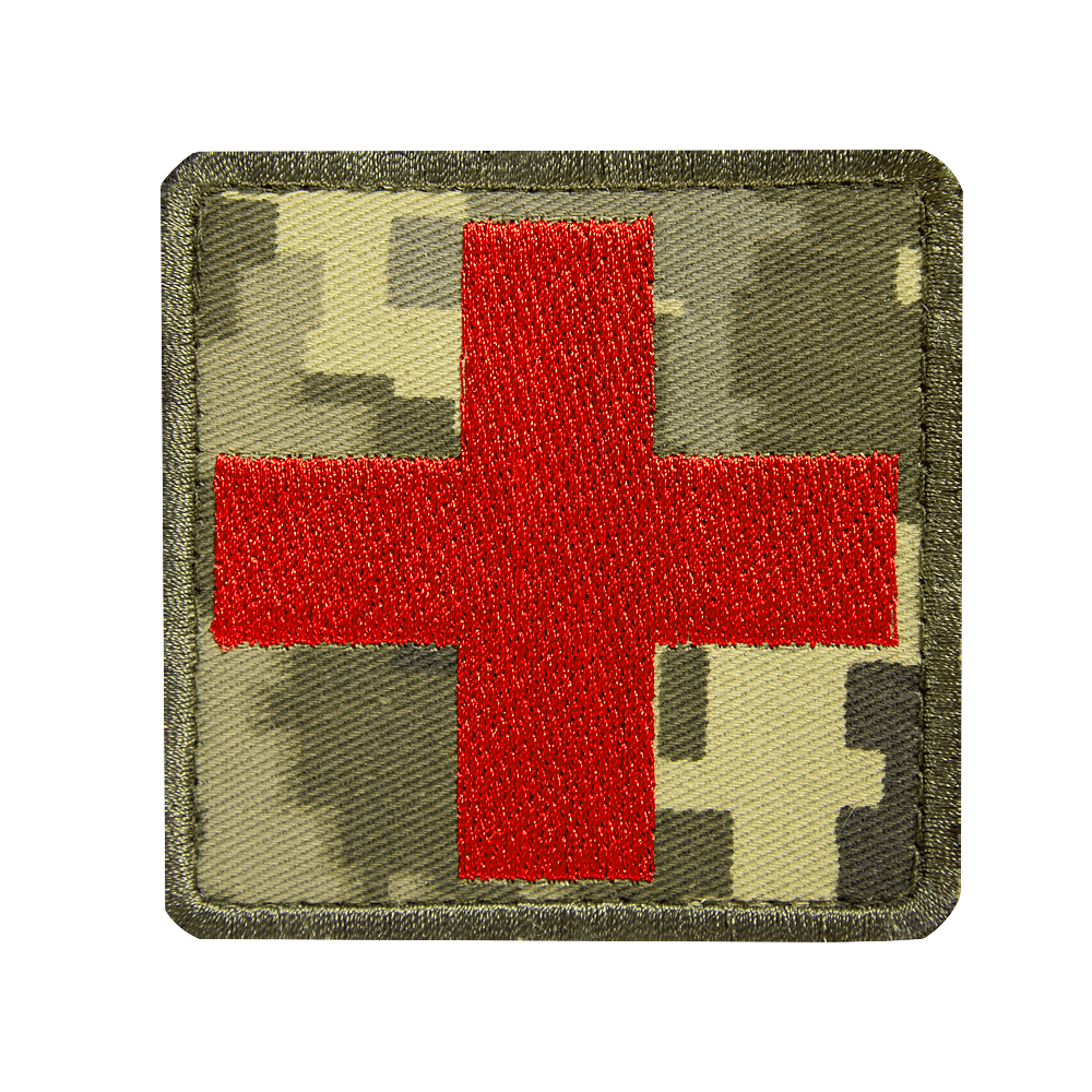 Red Cross Pixel Chevron