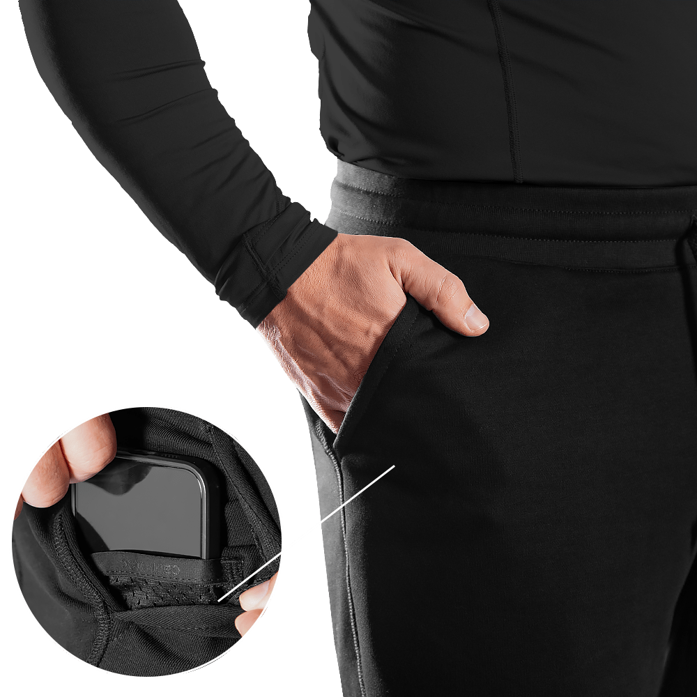 FitPro Cotton Black Shorts