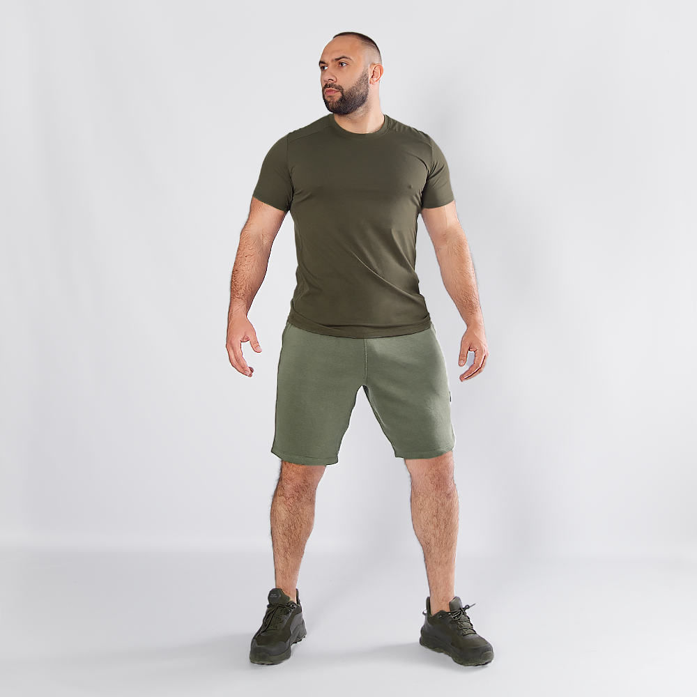 FitPro Cotton Khaki Shorts
