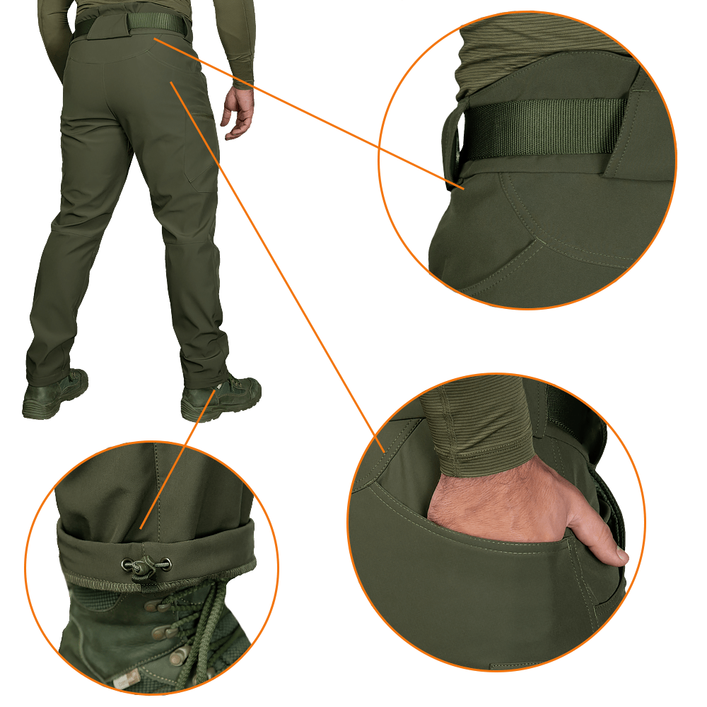 SoftShell Vent Mesh Pants Olive