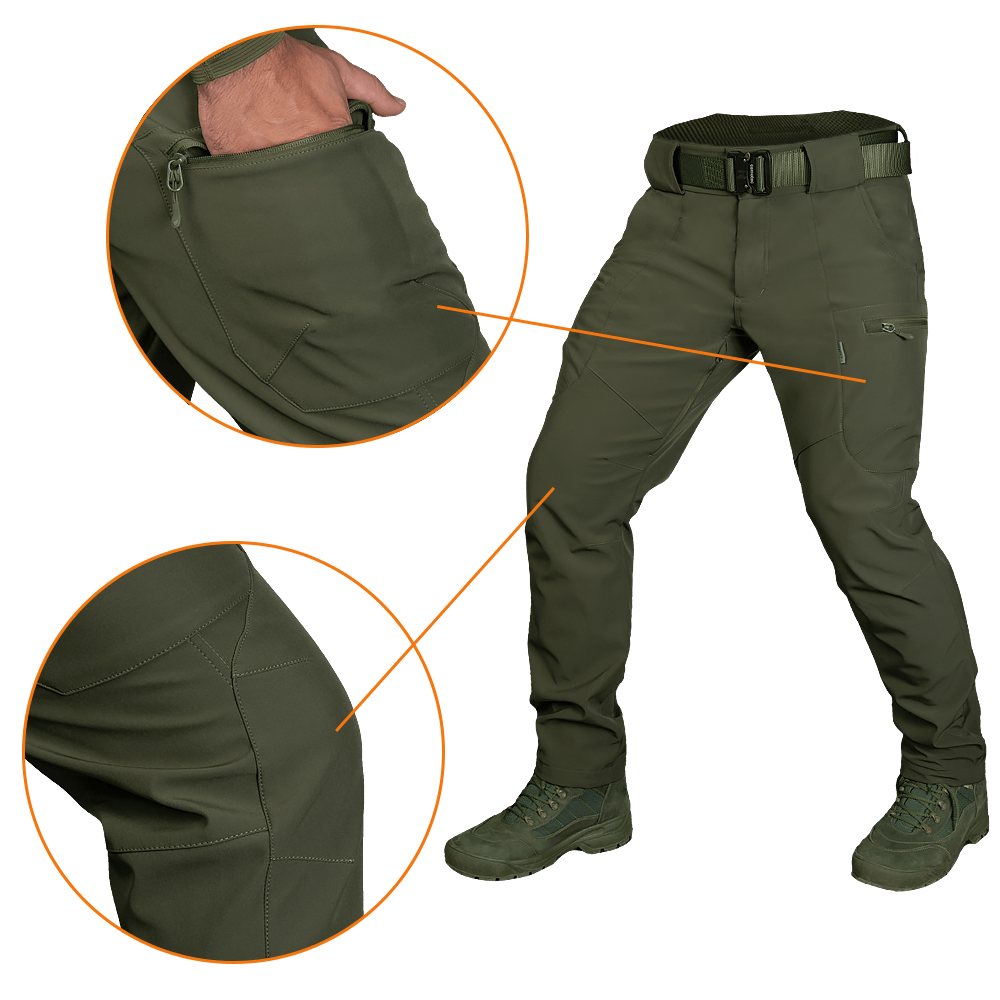 SoftShell Vent Mesh Pants Olive