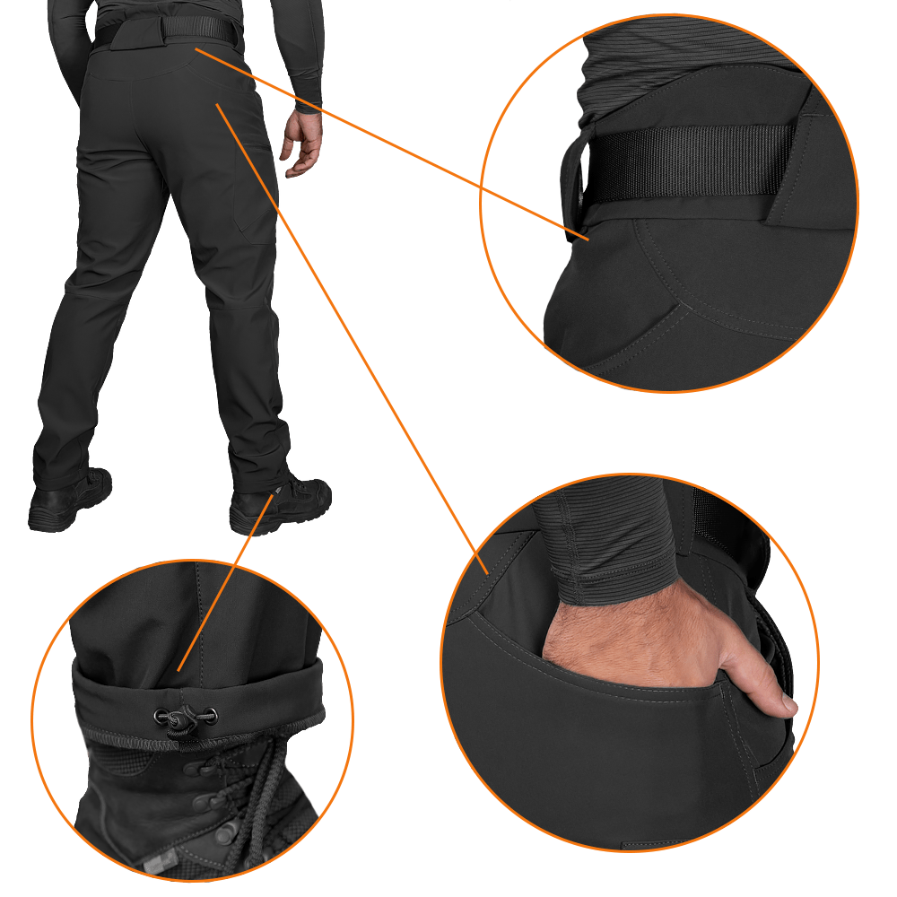 SoftShell Vent Mesh Pants Black